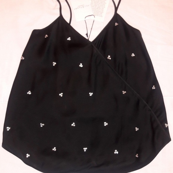 NWT Jill Stuart Black Embellished Camisole size 2 - Picture 8 of 8